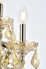 ELEGANT LIGHTING 2800W3GT-GT/RC  Maria Theresa 3-Light Wall Sconce, Golden Teak ELEGANT LIGHTING 2800W3GT-GT/RC  Maria Theresa 3-Light Wall Sconce, Golden Teak