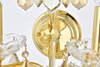 ELEGANT LIGHTING 2800W5G-GT/RC  Maria Theresa 5-Light Wall Sconce, Gold