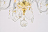 ELEGANT LIGHTING 7804D15G/RC  Rococo 4-Light Pendant Lamp, Gold