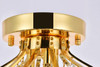 ELEGANT LIGHTING 8000F12G/RC  Toureg 3-Light Flush Mount, Gold