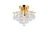 ELEGANT LIGHTING 8000F12G/RC  Toureg 3-Light Flush Mount, Gold