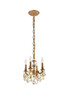 ELEGANT LIGHTING 9104D10FG-GT/RC  Lillie 4-Light Pendant Lamp, French Gold