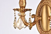 ELEGANT LIGHTING 9202W9FG-GT/RC  Rosalia 2-Light Wall Sconce, French Gold ELEGANT LIGHTING 9202W9FG-GT/RC  Rosalia 2-Light Wall Sconce, French Gold