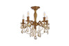 ELEGANT LIGHTING 9205F18FG-GT/RC  Rosalia 5-Light Flush Mount, French Gold