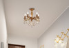ELEGANT LIGHTING 9205F18FG-GT/RC  Rosalia 5-Light Flush Mount, French Gold
