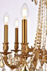 ELEGANT LIGHTING 9208D24FG-GT/RC  Rosalia 8-Light Dining Room, French Gold