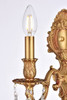 ELEGANT LIGHTING 9601W5FG/RC  Monarch 1-Light Wall Sconce, French Gold