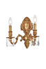 ELEGANT LIGHTING 9602W10FG/RC  Monarch 2-Light Wall Sconce, French Gold