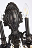 ELEGANT LIGHTING 9603W14DB-GS/RC  Monarch 3-Light Wall Sconce, Dark Bronze