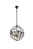 ELEGANT LIGHTING 1130D17DB-GT/RC  Geneva 4-Light Pendant lamp, Dark Bronze