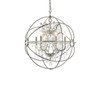 ELEGANT LIGHTING 1130D25PN/RC  Geneva 6-Light Pendant lamp, Polished nickel