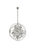 ELEGANT LIGHTING 1130D25PN-SS/RC  Geneva 6-Light Pendant lamp, Polished nickel