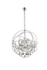 ELEGANT LIGHTING 1130D32PN-SS/RC  Geneva 6-Light Pendant lamp, Polished nickel