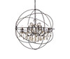 ELEGANT LIGHTING 1130G43DB-GT/RC  Geneva 18-Light Pendant lamp, Dark Bronze ELEGANT LIGHTING 1130G43DB-GT/RC  Geneva 18-Light Pendant lamp, Dark Bronze