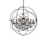 ELEGANT LIGHTING 1130G43RI-SS/RC  Geneva 18-Light Pendant lamp, Rustic Intent