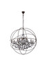 ELEGANT LIGHTING 1130G43RI-SS/RC  Geneva 18-Light Pendant lamp, Rustic Intent