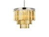 ELEGANT LIGHTING 1201D20PN-GT/RC  Sydney 9-Light Pendant lamp, Polished nickel