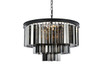 ELEGANT LIGHTING 1201D26MB-SS/RC  Sydney 9-Light Pendant lamp, Mocha Brown