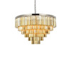 ELEGANT LIGHTING 1201D44PN-GT/RC  Sydney 33-Light Pendant lamp, Polished nickel