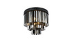 ELEGANT LIGHTING 1201F20MB-SS/RC  Sydney 9-Light Flush Mount, Mocha Brown