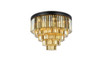 ELEGANT LIGHTING 1201F32MB-GT/RC  Sydney 17-Light Flush Mount, Mocha Brown