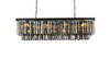 ELEGANT LIGHTING 1202D50MB-SS/RC  Sydney 12-Light Pendant lamp, Mocha Brown