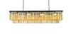 ELEGANT LIGHTING 1202D60MB-GT/RC  Sydney 12-Light Pendant lamp, Mocha Brown