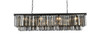 ELEGANT LIGHTING 1202D60MB-SS/RC  Sydney 12-Light Pendant lamp, Mocha Brown