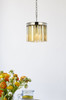 ELEGANT LIGHTING 1208D12PN-GT/RC  Sydney 3-Light Pendant lamp, Polished nickel