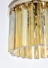ELEGANT LIGHTING 1208D12PN-GT/RC  Sydney 3-Light Pendant lamp, Polished nickel