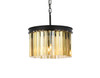 ELEGANT LIGHTING 1208D16MB-GT/RC  Sydney 3-Light Pendant lamp, Mocha Brown