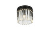 ELEGANT LIGHTING 1208F12MB/RC  Sydney 3-Light Flush Mount, Mocha Brown