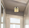 ELEGANT LIGHTING 1208F12PN-GT/RC  Sydney 3-Light Flush Mount, Polished nickel