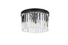 ELEGANT LIGHTING 1208F16MB/RC  Sydney 3-Light Flush Mount, Mocha Brown