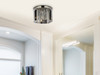 ELEGANT LIGHTING 1208F16PN-SS/RC  Sydney 3-Light Flush Mount, Polished nickel