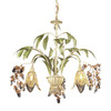 ELK LIGHTING 86052 Huarco 3 Light Chandelier In Seashell And Green