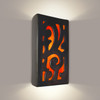 A19 Lighting RE112-GM-FR 1-Light Cathedral Wall Sconce Gunmetal and Fire