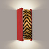 A19 Lighting RE117-MR-ZCM 1-Light Safari Wall Sconce Matador Red and Zebra Caramel