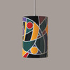 A19 Lighting PM20303-MU-BCC 1-Light Picasso Pendant Multicolor (Black Cord & Canopy)
