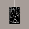 A19 Lighting PM20303-BL-BCC 1-Light Picasso Pendant Black (Black Cord & Canopy)