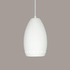 A19 Lighting P1503-BCC 1-Light Grenada Pendant: Bisque (Black Cord & Canopy)