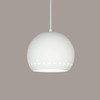 A19 Lighting P1603-WCC 1-Light St. Vincent Pendant: Bisque (White Cord & Canopy)