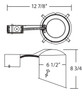 NICOR LIGHTING 17022RA 6 inch Sloped Recessed Housing for Remodel Applications, IC Rated