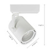 JESCO LIGHTING H2L516L3080-WF-W 1-Light COB LED H Track Head Fixture 60 Degree Beam Angle 3000K in White JESCO LIGHTING H2L516L3080-WF-W 1-Light COB LED H Track Head Fixture 60 Degree Beam Angle 3000K in White
