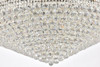 ELEGANT LIGHTING V1800F48C/RC 1800 Primo Collection Flush Mount D48in H16in Lt:33 Chrome Finish (Royal Cut Crystals)