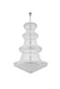 ELEGANT LIGHTING V1800G62C/RC 1800 Primo Collection Large Hanging Fixture H96in D62 Lt:56 Chrome Finish (Royal Cut Crystals)