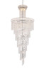 ELEGANT LIGHTING V1800SR36C/RC 1800 Spiral Collection Large Hanging Fixture D36in H86in Lt:32 Chrome Finish (Royal Cut Crystals)