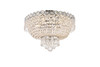 ELEGANT LIGHTING V1900F16C/RC 1900 Century Collection Flush Mount D16in H10in Lt:4 Chrome Finish (Royal Cut Crystal)