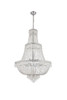 ELEGANT LIGHTING V1900G30C/RC 1900 Century Collection Large Hanging Fixture D30in H48in Lt:17 Chrome Finish (Royal Cut Crystal)