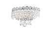 ELEGANT LIGHTING V1900W12C/RC 1900 Century Collection Wall Sconce W12in H6in E7.5in Lt:2 Chrome Finish (Royal Cut Crystal)